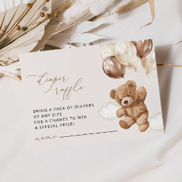 Teddybär, Braunbälle, Windelwirbel Begleitkarte