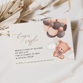 Teddybär, Braunbälle, Windelwirbel Begleitkarte