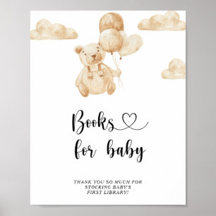 Teddybär, Bücher für Babyposter Poster