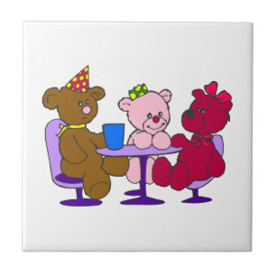 Teddybär-Café Fliese