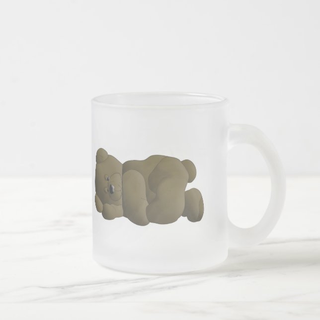 Teddybär-Cartoon Mattglastasse (Rechts)