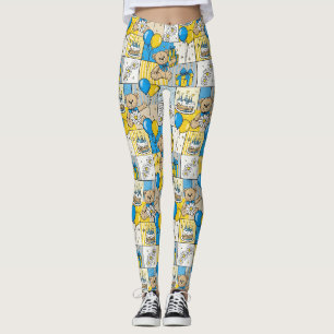 Teddybär Daisy Garten Muster (4) Leggings