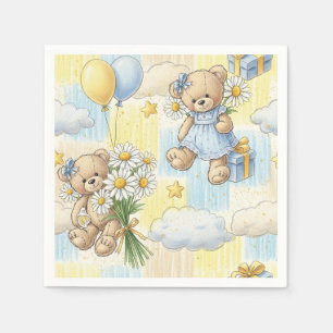 Teddybär-Daisy-Gartenmuster (2) Serviette