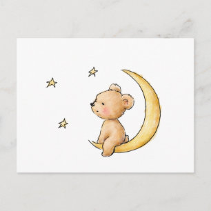 Teddybär, der die Sterne beobachtet Postkarte