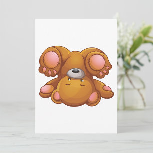 Teddybär-Einladungen auf dem Kopf Einladung