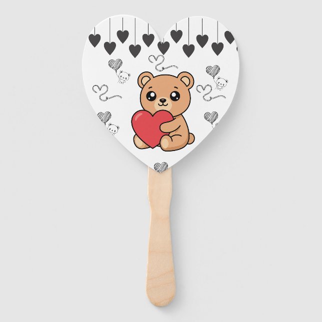 Teddybär Fächer (Vorderseite)