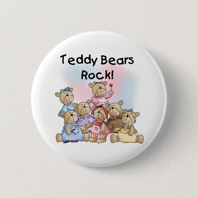 Teddybär-Felsen Button (Vorderseite)
