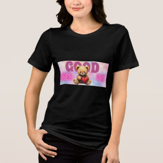 Teddybär Frauen T-Shirt "Nur gute Vibes" Tri-Blend Shirt