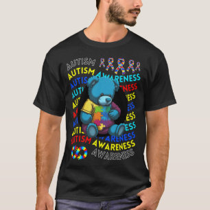 Teddybär für Lehrer Autismussensibilisierung Autis T-Shirt