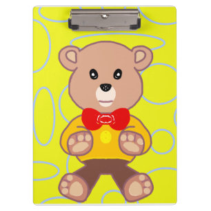 Teddybär Gelb Geometrisch Klemmbrett