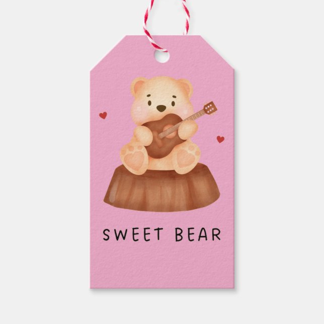 Teddybär Geschenkanhänger (Vorderseite)