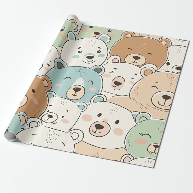 Teddybär Geschenkpapier (Ungerollt)