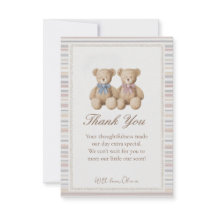 Teddybär Geschlechtsenthüllung Dankeskarte