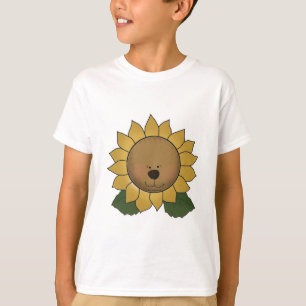 Teddybär-Gesicht Sonnenblume T-Shirt