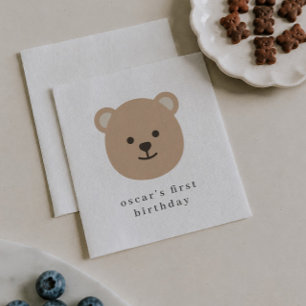 Teddybär-Gesichtspapiertuch Serviette