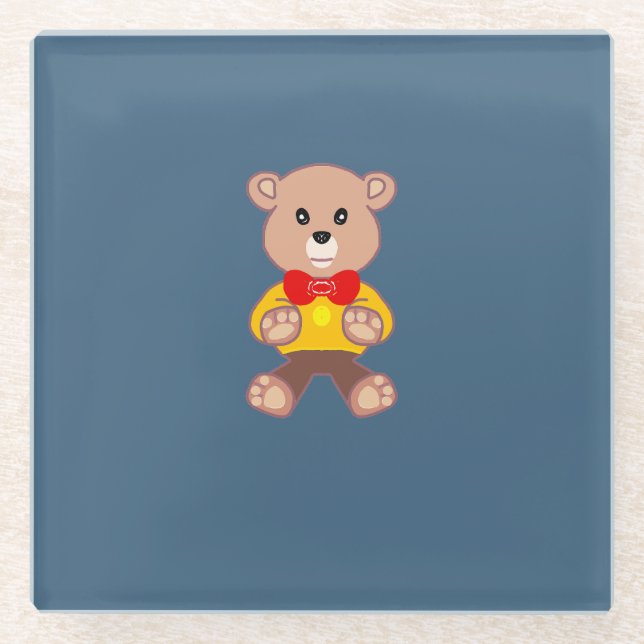 Teddybär  glasuntersetzer (Vorderseite)