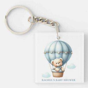Teddybär-Heißluftballon-Baby-Shower-Anhänger Schlüsselanhänger