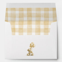 Teddybär Hellbraun Gingham Karomuster