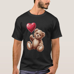 Teddybär Herz Liebe Frohen Valentinstag T-Shirt