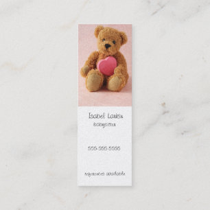 Teddybär I luv u Lesezeichen-Geschäftskarte Mini Visitenkarte