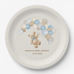Teddybär-Junge-Baby-Party Pappteller