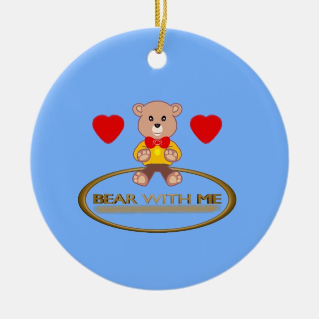 Teddybär  keramik ornament (Vorne)