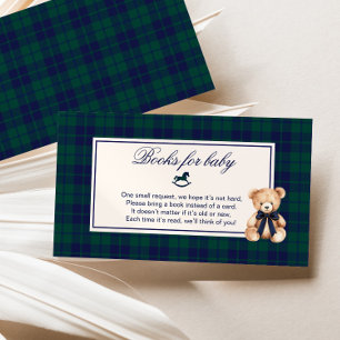 Teddybär Klassisches Karo Vintage-Bücher für Baby Begleitkarte