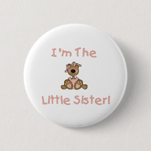 Teddybär-kleine Schwester Button