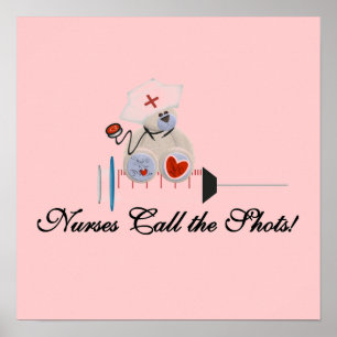 Teddybär-Krankenschwestern nennen die Schuss-T-Shi Poster