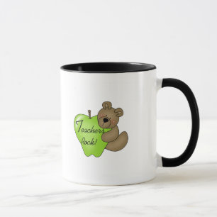 Teddybär-Lehrer-Felsen-T-Shirts und Geschenke Tasse