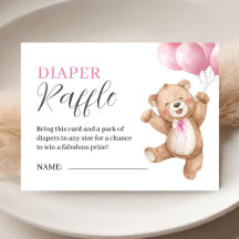 Teddybär-Mädchen-Baby-Party Rosafarbene Windel-Raf