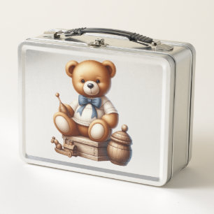 Teddybär Metall Brotdose
