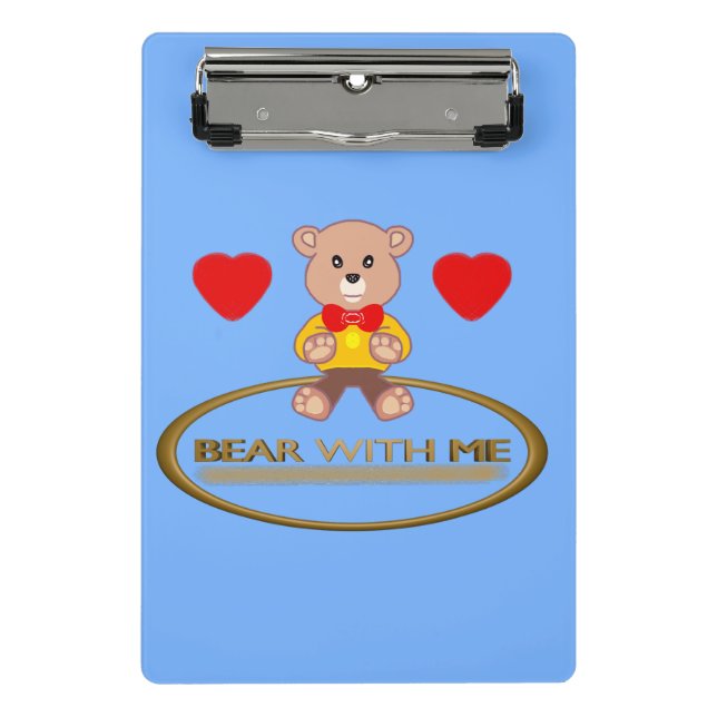 Teddybär  mini klemmbrett (Vorderseite)