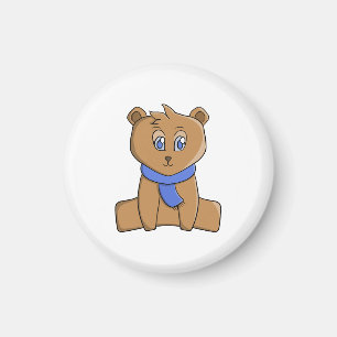Teddybär mit blauem Schal Magnet