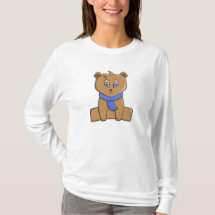 Teddybär mit blauem Schal T-Shirt