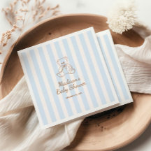Teddybär mit blauen Streifen Baby-Party