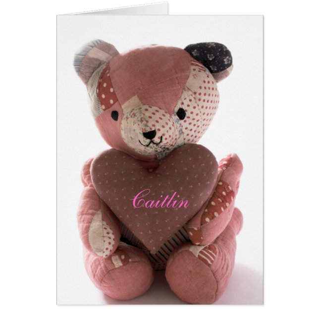 Teddybär mit Kalico-Herz Caitlin (Vorne)
