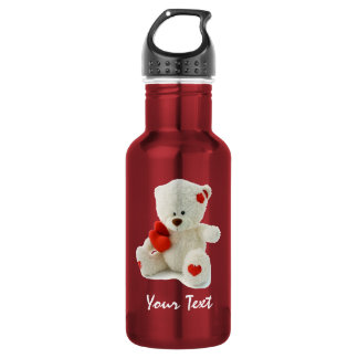 Teddybär mit roten Herzen Liberty Flasche Edelstahlflasche