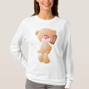 Teddybär mit Schokoladeneis am Stiel T-Shirt