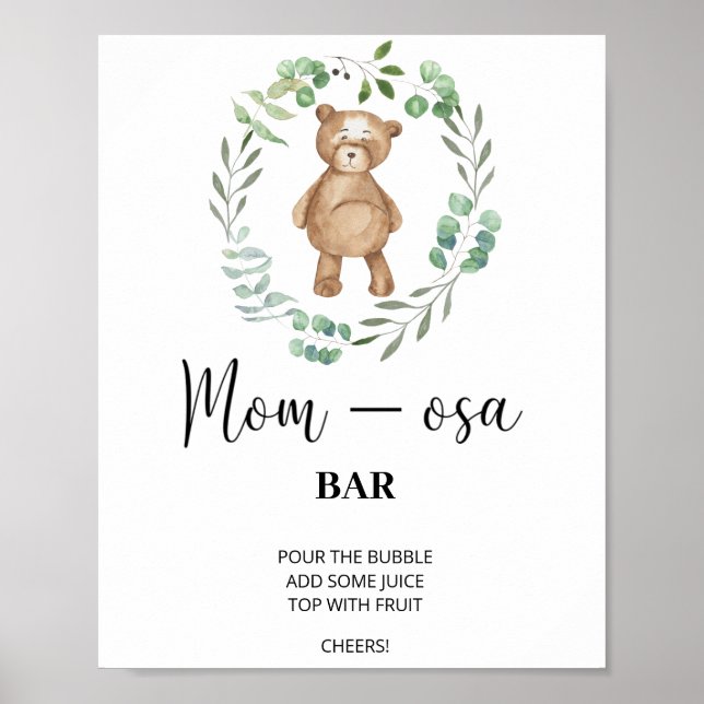 Teddybär \ Mon-osa Bar Plakat (Vorne)