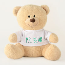 Teddybär Name Mint Schwarz anpassen