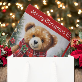 Teddybär Namen hinzufügen Süßes Weihnachten Seidenpapier