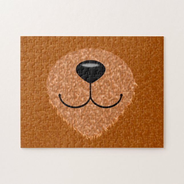 Teddybär-Nase und -Mund Puzzle (Horizontal)