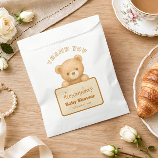 Teddybär Niedlich Braun Geschlechtsneutral Baby Sh Geschenktütchen