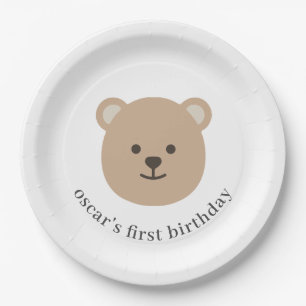 Teddybär Pappteller