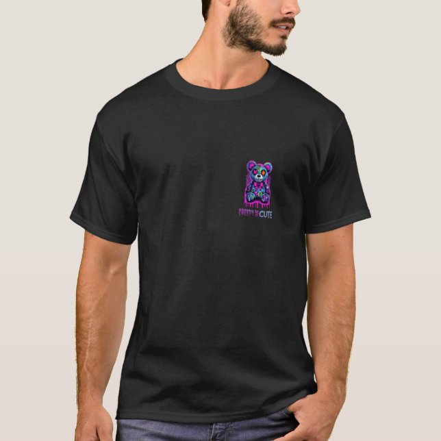 Teddybär Patchwork Gruselig aber süße Emo Gothic H T-Shirt (Vorderseite)