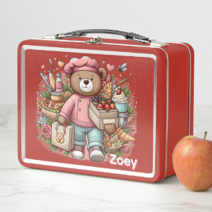 Teddybär personalisieren metall brotdose