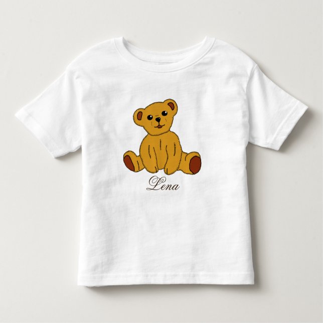 Teddybär personalisiert kleinkind t-shirt (Vorderseite)
