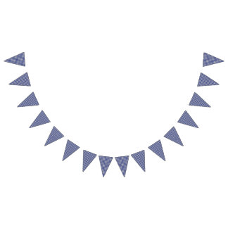 Teddybär-Picknick-Geburtstag - blauer Gingham Wimpelkette