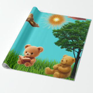 Teddybär-Picknick Geschenkpapier